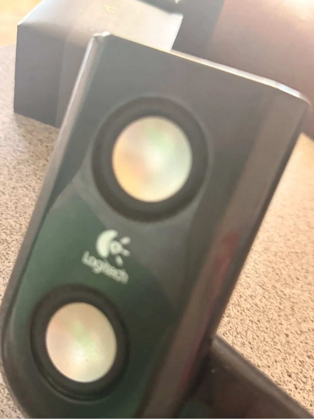 Logitech Black Portable Speakers with Carry Case and Cables
